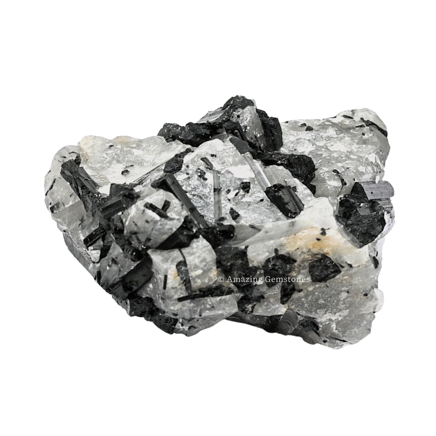 Amazing Gemstone Black Rutilated Quartz Raw Crystals and Healing Stones, Natural Rocks for Tumbling and DIY Raw Stones and Crystals (1 lb)