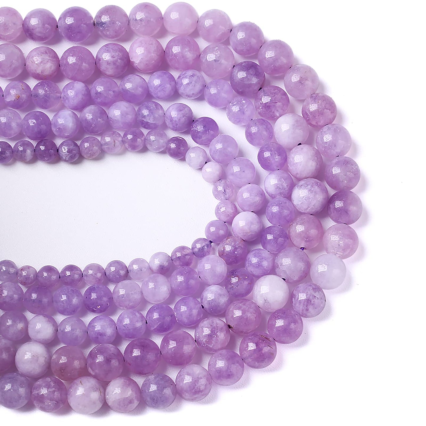 6MM 60PCS Natural Stone Lavender Amethyst Crystal Beads for Jewelry Making DIY Bracelet