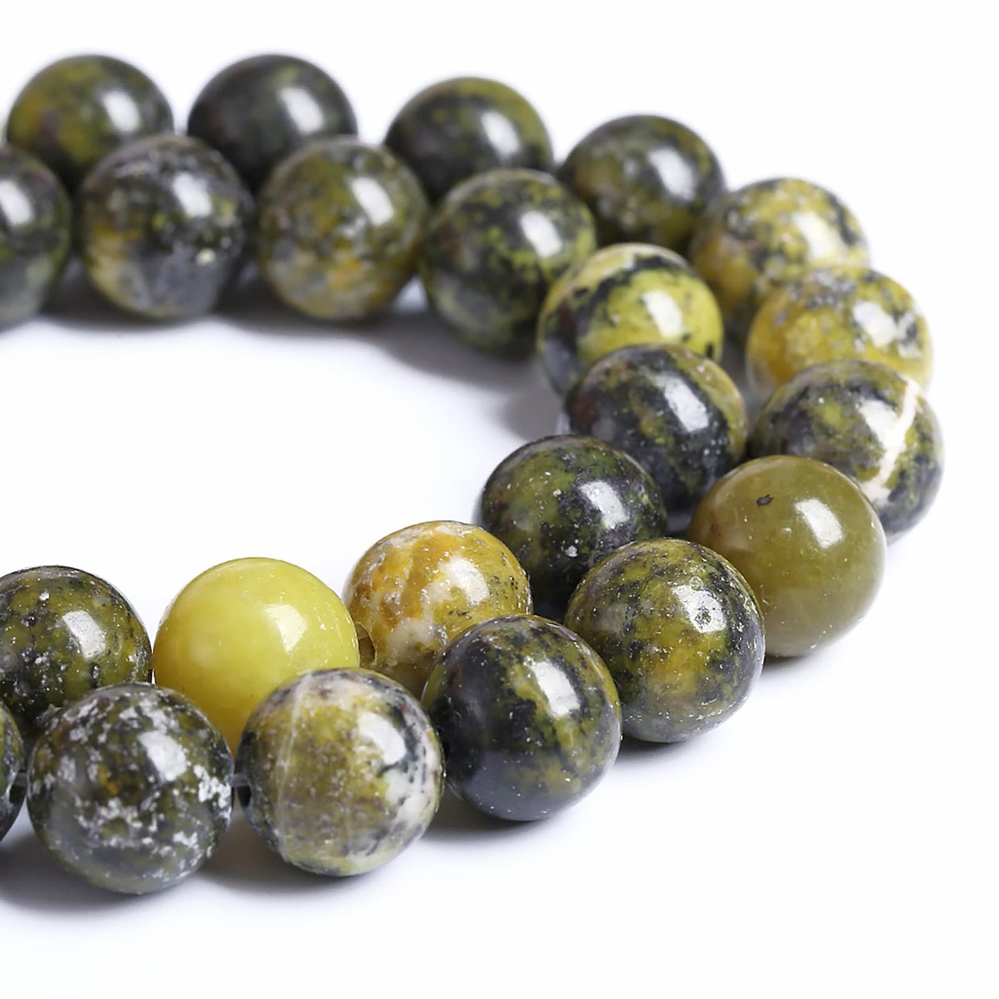 8MM 45PCS Natural Stone Yellow Turquoise Loose Beads for Jewelry Making DIY Bracelet