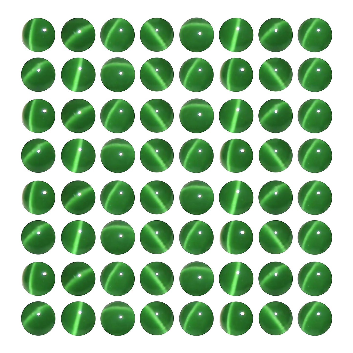 MJDCB 45pcs Dark Green Cat Eye Stone Beads 8mm Round Crystal Loose Bead for Jewelry Making DIY Bracelets Necklace Accessories