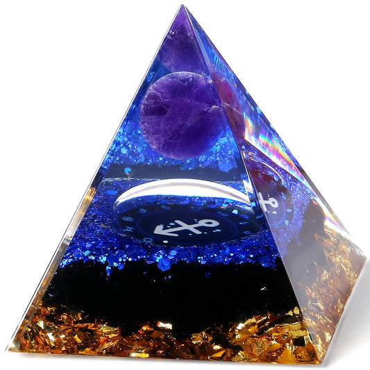 YATOJUZI 12 Zodiac Sagittarius Birthday Gifts for Women Men Obsidian Healing Crystals Natural Crystal Stones Gemstones Orgonite Chakra Reiki Lucky Energy Decor for Office Desk Decorations