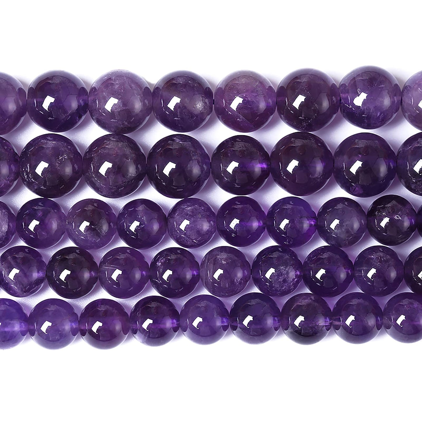 6MM 60PCS Natural Stone Purple Amethyst Crystal AAA Grade Quartz Beads for Jewelry Making DIY Bracelet