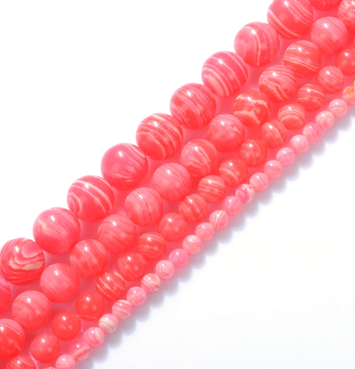 Natural Stone Beads 6mm Watermelon Gemstone Round Loose Beads Crystal Energy Stone Healing Power for Jewelry Making DIY,1 Strand 15"