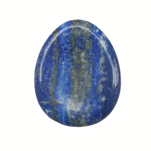 Bacatgem Natural Lapis Lazuli Water Drop Chakra Thumb Worry Stone,Stress Relax Healing Reiki Crystal Pocket Palm Stones