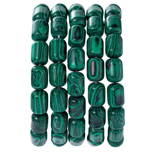 Natural Malachite Cylinder Tube Beads 10x14mm 38cm/str Loose Semi Gemstone Stone Beads for Making Bracelets Necklace