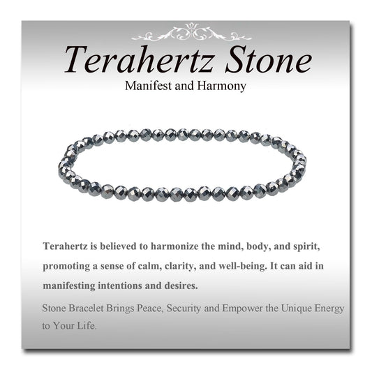 MASSIVE BEADS Natural Genuine Gemstone Beads Healing Crystal Chakra Reiki Jewelry Faceted Round Beads Bracelets (Terahertz Stone, 3mm)