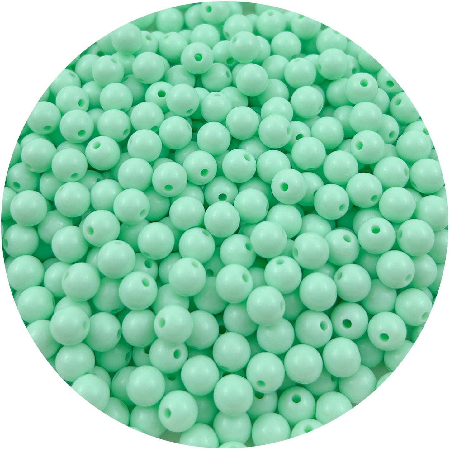 Mulutoo 200Pieces 10MM Acrylic Round Beads Round Acrylic Balls Chunky Beads Smooth Spacer Plastic Pastel Beads Craft Beads for Necklace and Bracelet Making Crafting Supplies(196-dark Green)