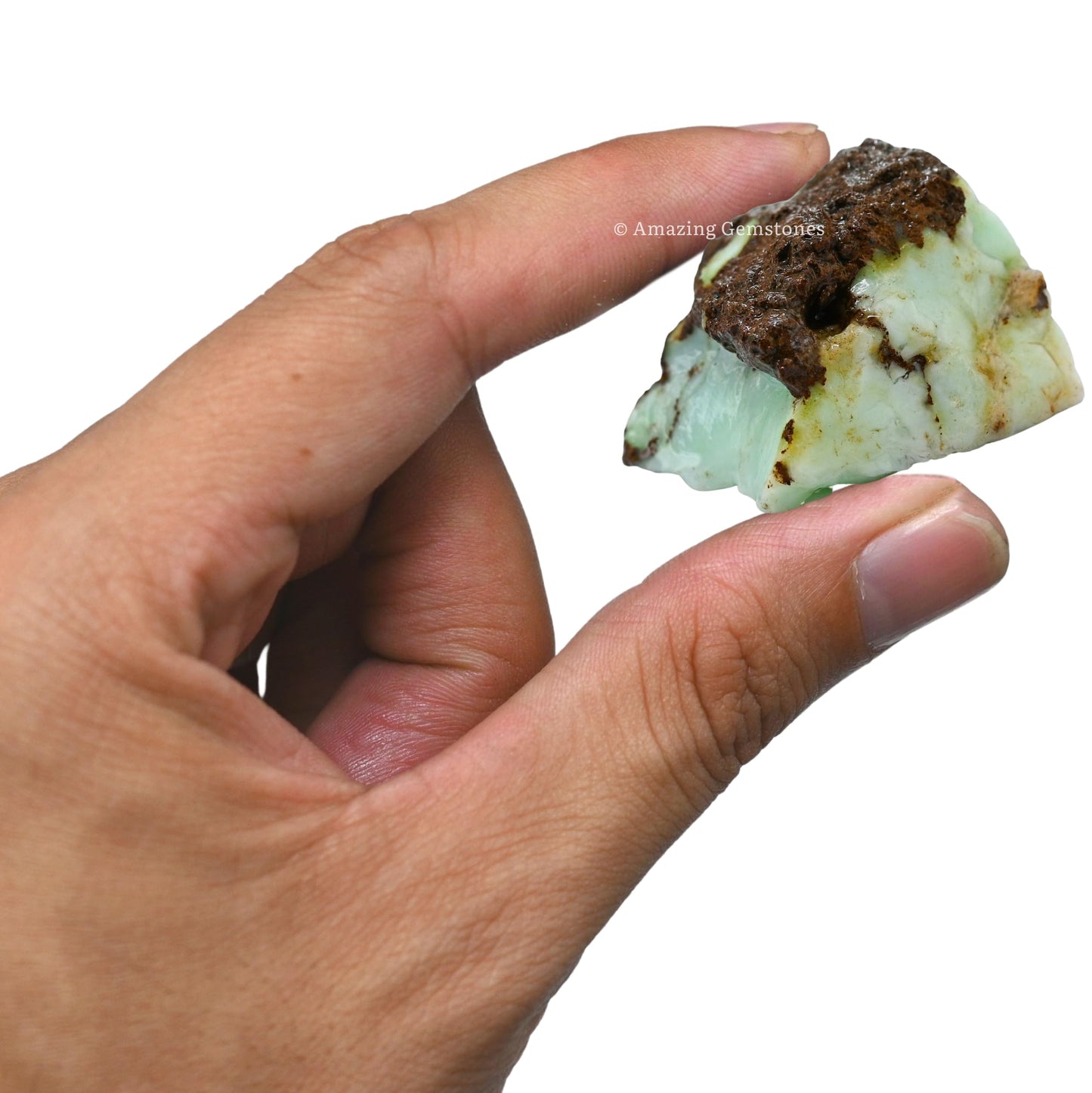 Amazing Gemstone Chrysoprase Raw Crystals and Healing Stones, Natural Rocks for Tumbling - DIY Raw Stones and Crystals, 2 Pieces