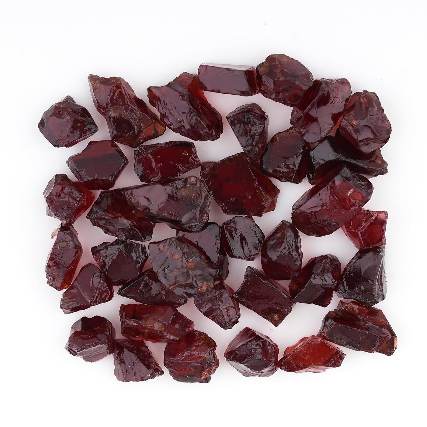 ColouredRocks (100 carats.) RED GARNET, Raw Crystals, Raw Stones, Rough Gemstones, Jewelry Making Supply, Cabbing, Polishing, Cutting, DIY, Crafts (35+ pcs.) (5-8 mm size)