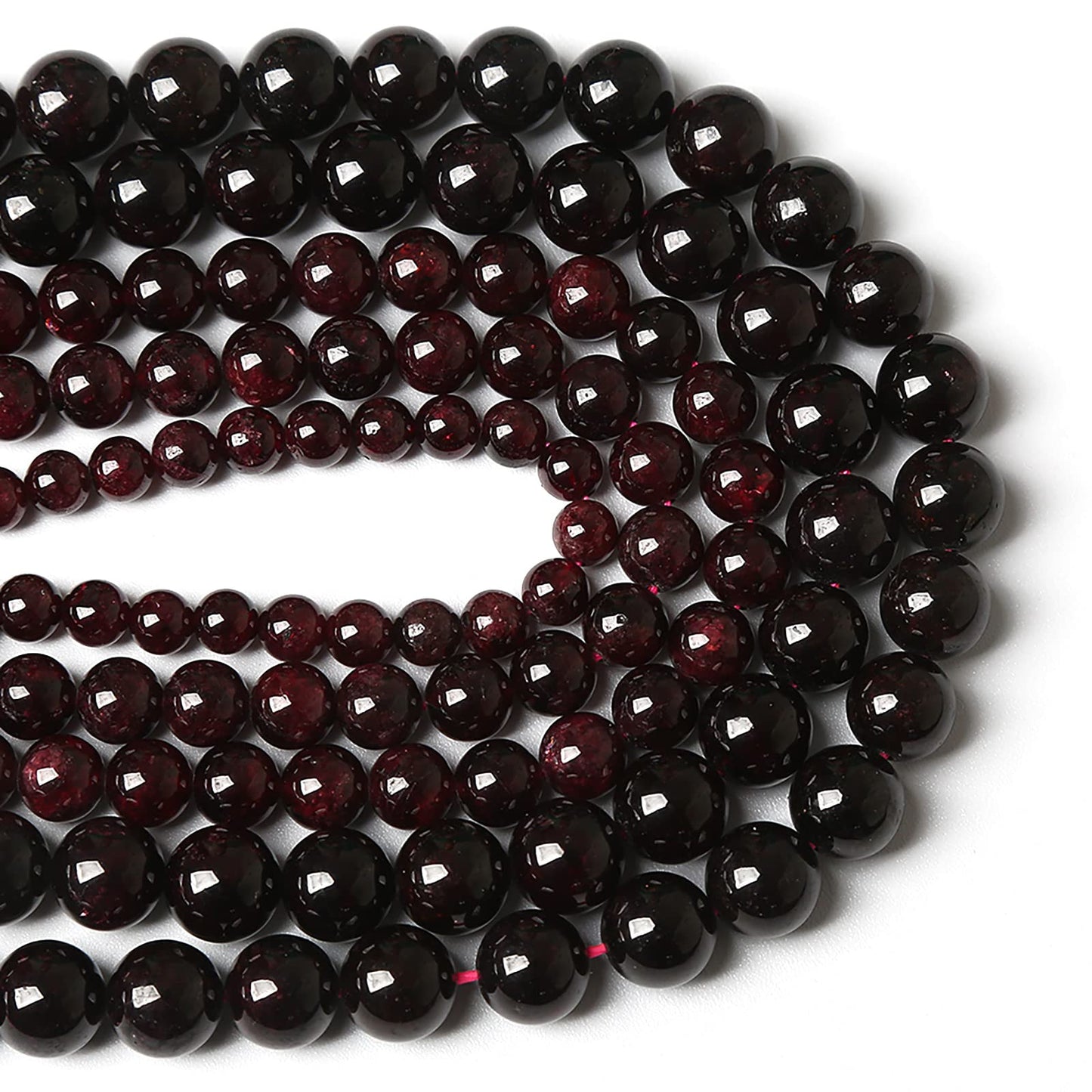 10MM 36PCS Natural Garnet Gemstone Loose Beads for Jewelry Making DIY Bracelet Crystal 1 Strand