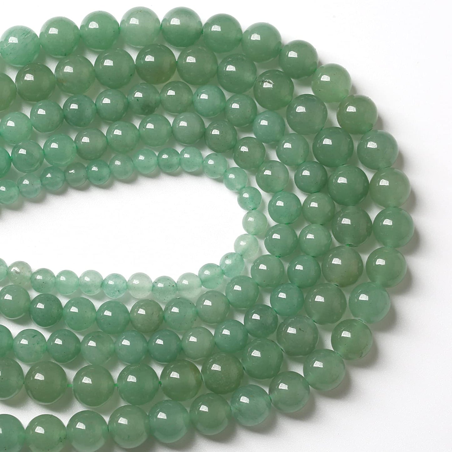 6MM 60PCS Natural Stone Green Aventurine Gemstone Loose Beads for Jewelry Making DIY Bracelet 1 Strand
