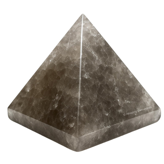 Amazing Gemstone Smoky Quartz Pyramid Crystal Healing Stones - 1.5" Great Pyramid Figurine of Natural Stone Pyramid for Meditation, Reiki, Chakra Balancing and Crystal Pyramids Grid
