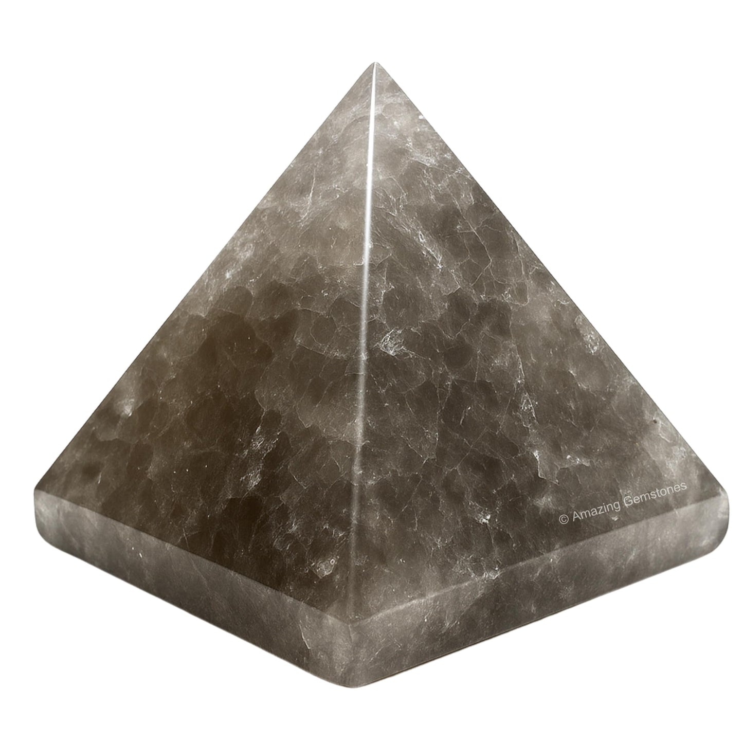 Amazing Gemstone Smoky Quartz Pyramid Crystal Healing Stones - 2" Great Pyramid Figurine of Natural Stone Pyramid for Meditation, Reiki, Chakra Balancing and Crystal Pyramids Grid