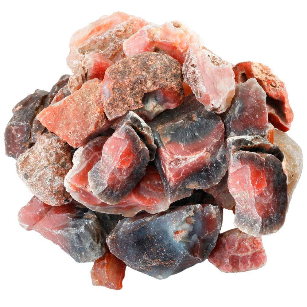Wixine 1Pcs 100g Natural Rough Carnelian Raw Stone Crystal Red Agate Mozambique
