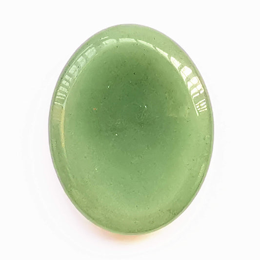 Bacatgem 1 Pcs Natural Green Aventurine Crystal Thumb Worry Stone,Stress Relax Healing Reiki Crystal Pocket Palm Stones