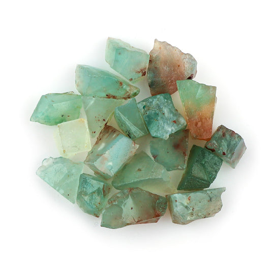 CRYSTALIS 100cts Natural Aqua-prase Raw Crystals, Loose Gemstone Wholesale Bulk Rough Jewelry Making Supply, Chakra And Healing Raw Stones, Wire Wrapping, DIY, Tumbling, Gem Collection