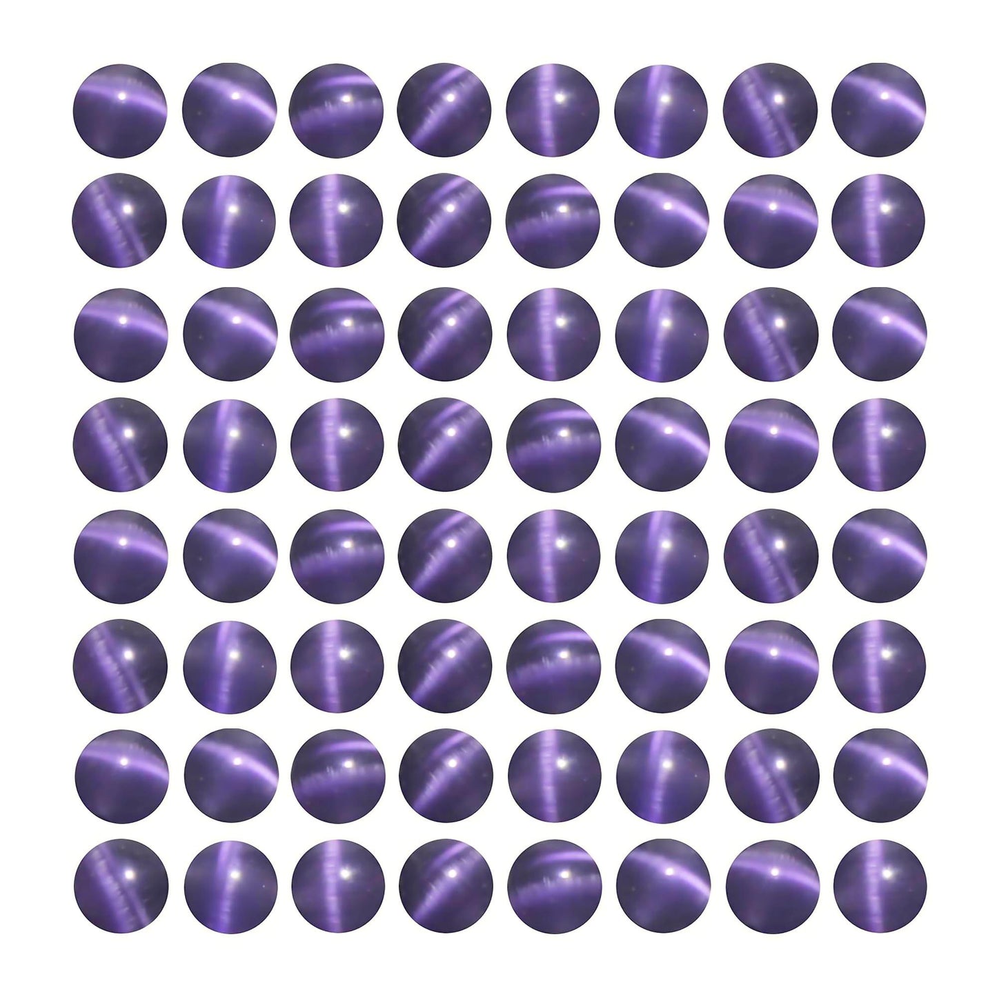 MJDCB 60pcs Purple Cat Eye Stone Beads 6mm Round Crystal Loose Bead for Jewelry Making DIY Bracelets Necklace Accessories