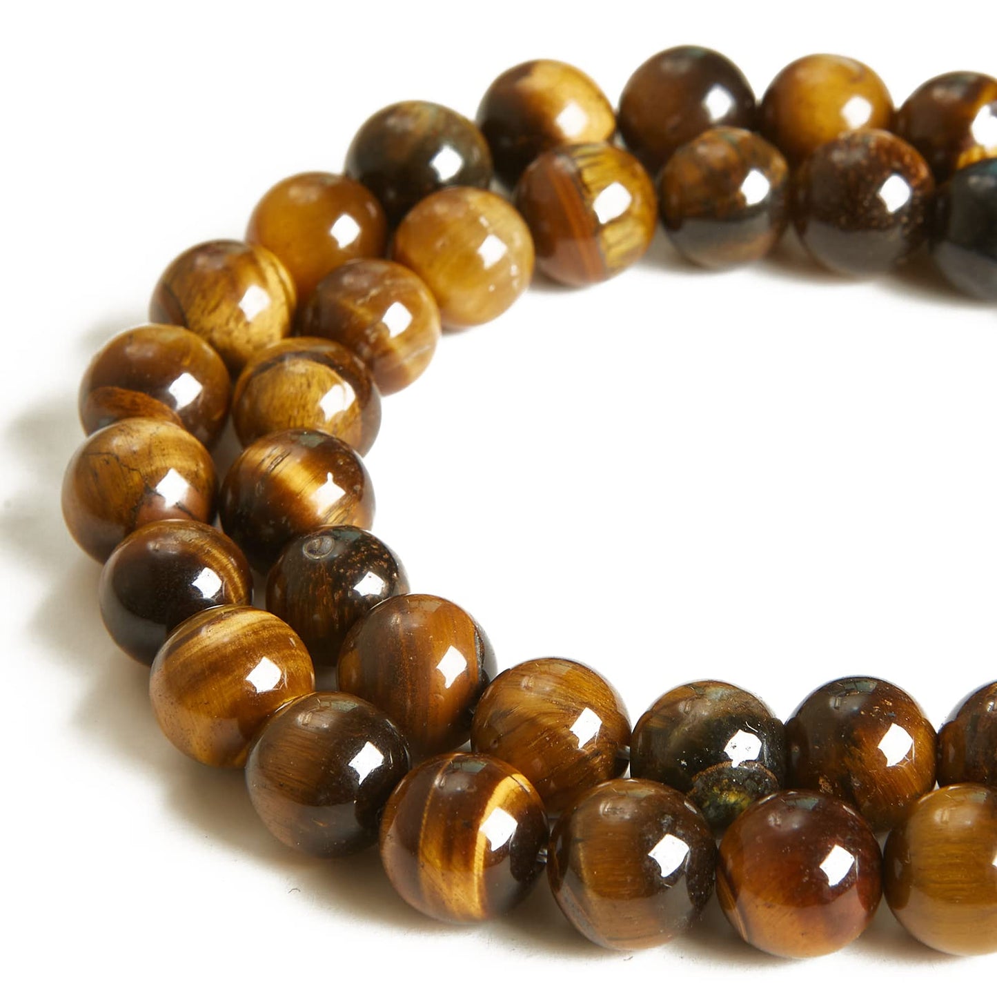 100pcs 10mm Yellow Tiger Eye Beads Natural Gemstone Beads Round Loose Beads for Jewelry Making