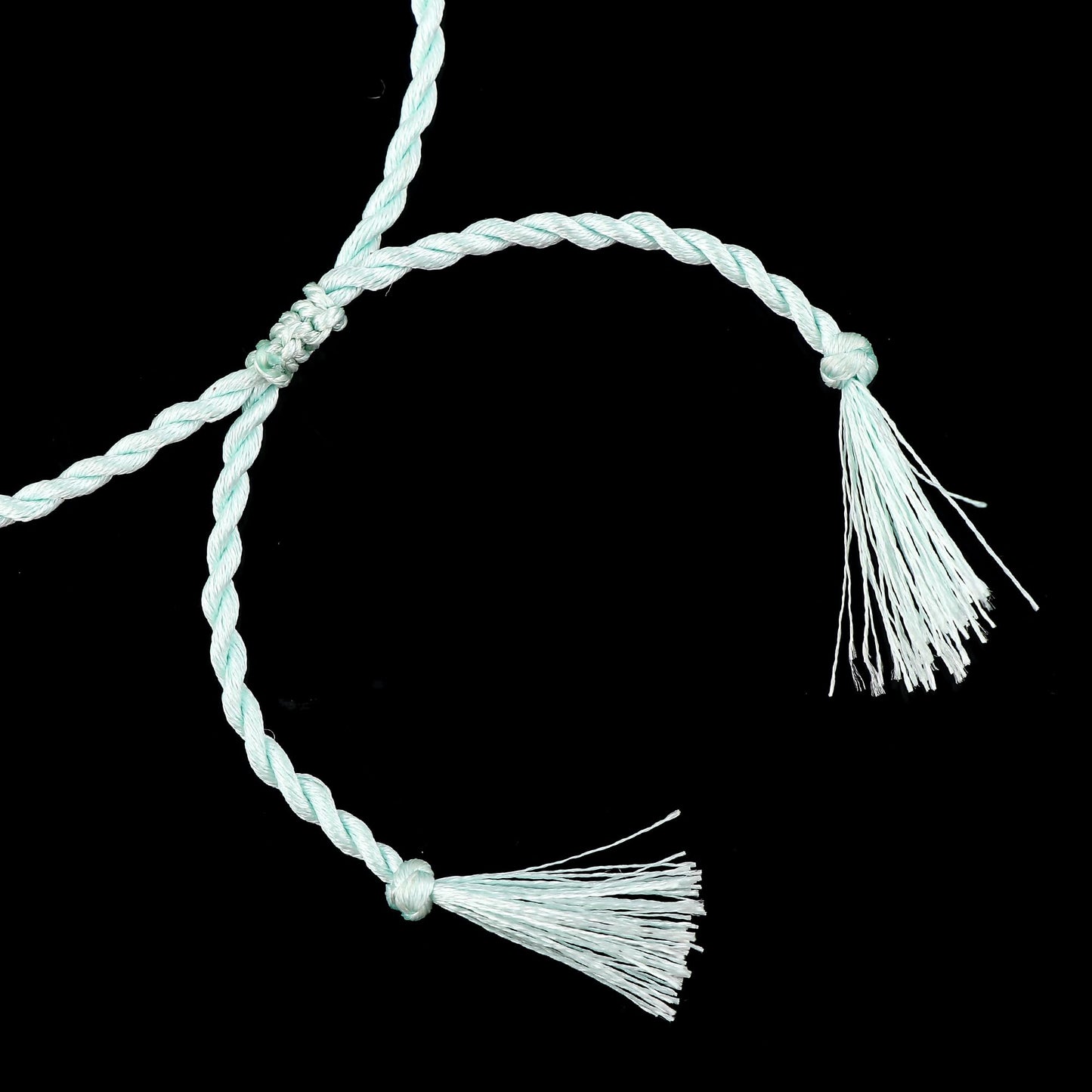 GEMSYMPHONY Aquamarine Gemstone Chips Rope Bracelet – Adjustable Handmade Crystal Chip Bead Bracelet for Women & Men, Natural Stone Healing Jewelry, Boho Style, Unisex Spiritual Gift (Aquamarine)