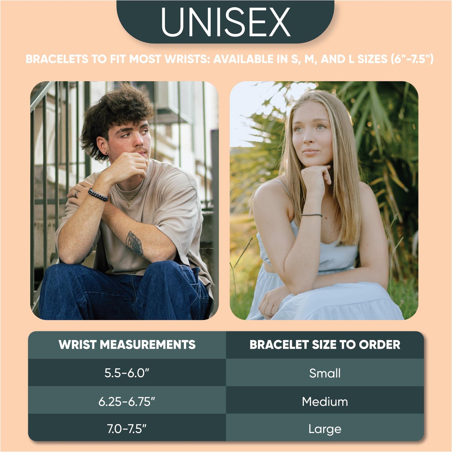 Cherry Tree Collection - Small, Medium, Large Sizes - Gemstone Beaded Bracelets For Women and Men - 6mm Round Beads (Botswana Agate - Medium)