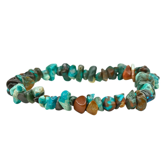 Amazing Gemstone Chips Bracelet (Chrysocolla)