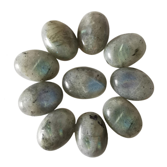Loveliome 18x13mm Oval Cabochons Flatback Crystal Stone Gemstones Beads for Jewelry Making DIY Pack of 10, Moonstone