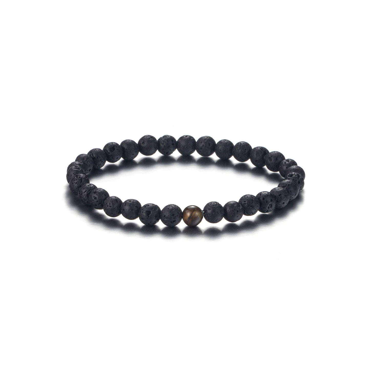 Softones 6MM Lava Rock Aromatherapy Anxiety Essential Oil Diffuser Beads Bracelet for Women Men,Friendship Couples Gifts Natural Stone Bracelets
