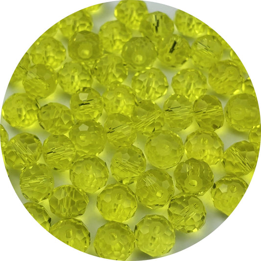 YUEXIGO 600pcs 3mm Crystal Glass Beads for Jewelry Making, Faceted Rondelle Glass Spacer Beads for Wind Chimes Bracelet Earring Necklace DIY Craft(Lemon Yellow)