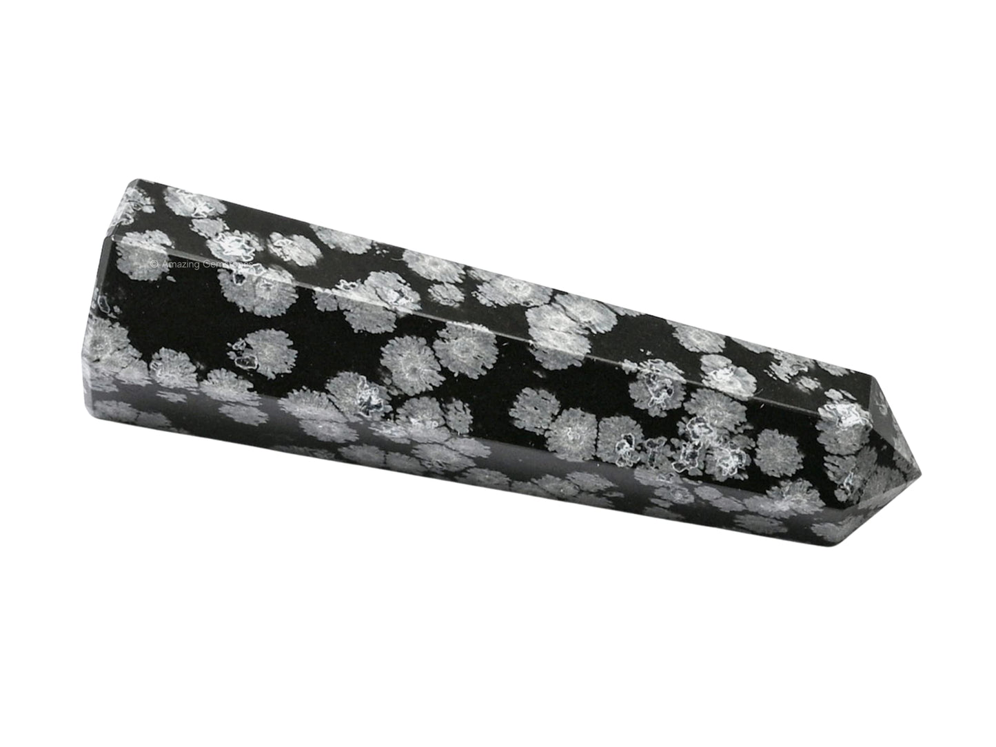 Amazing Gemstone Snowflake Obsidian Crystal Towers - Natural Healing Crystal Point Obelisk for Reiki Healing and Crystal Grid (3" to 4" INCH)