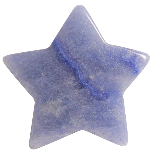 Fekuar Blue Aventurine Crystal Star Chakra Stones for Reiki Healing Yoga Balance Meditation Polished Mini Pocket Palm Stone 1 Inch (30mm)