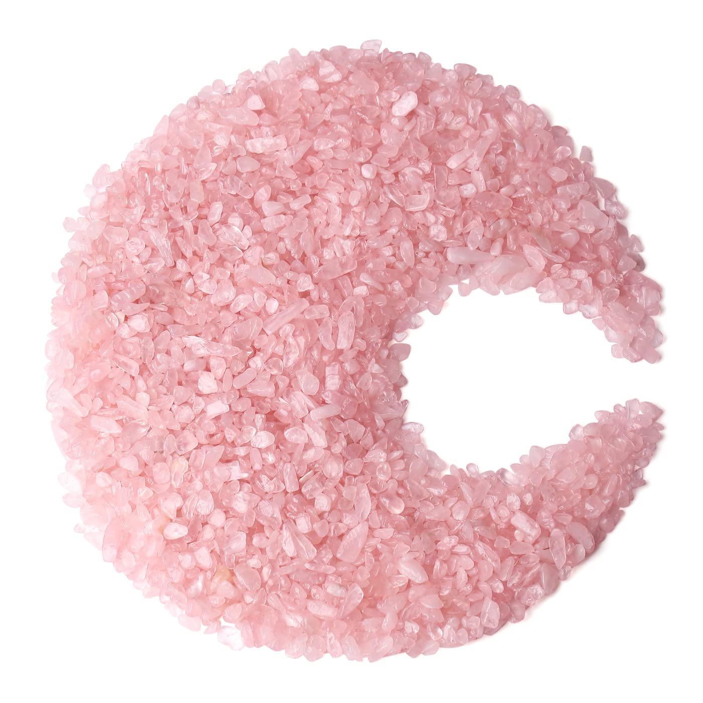 ZHIYUXI Rose Quartz Chips Fish Tank Gravel Vase Filler Stones Bulk Crushed Crystals Gemstone Polished Natural Quartz Stone Healing Crystals Glass Stones Fish Rocks