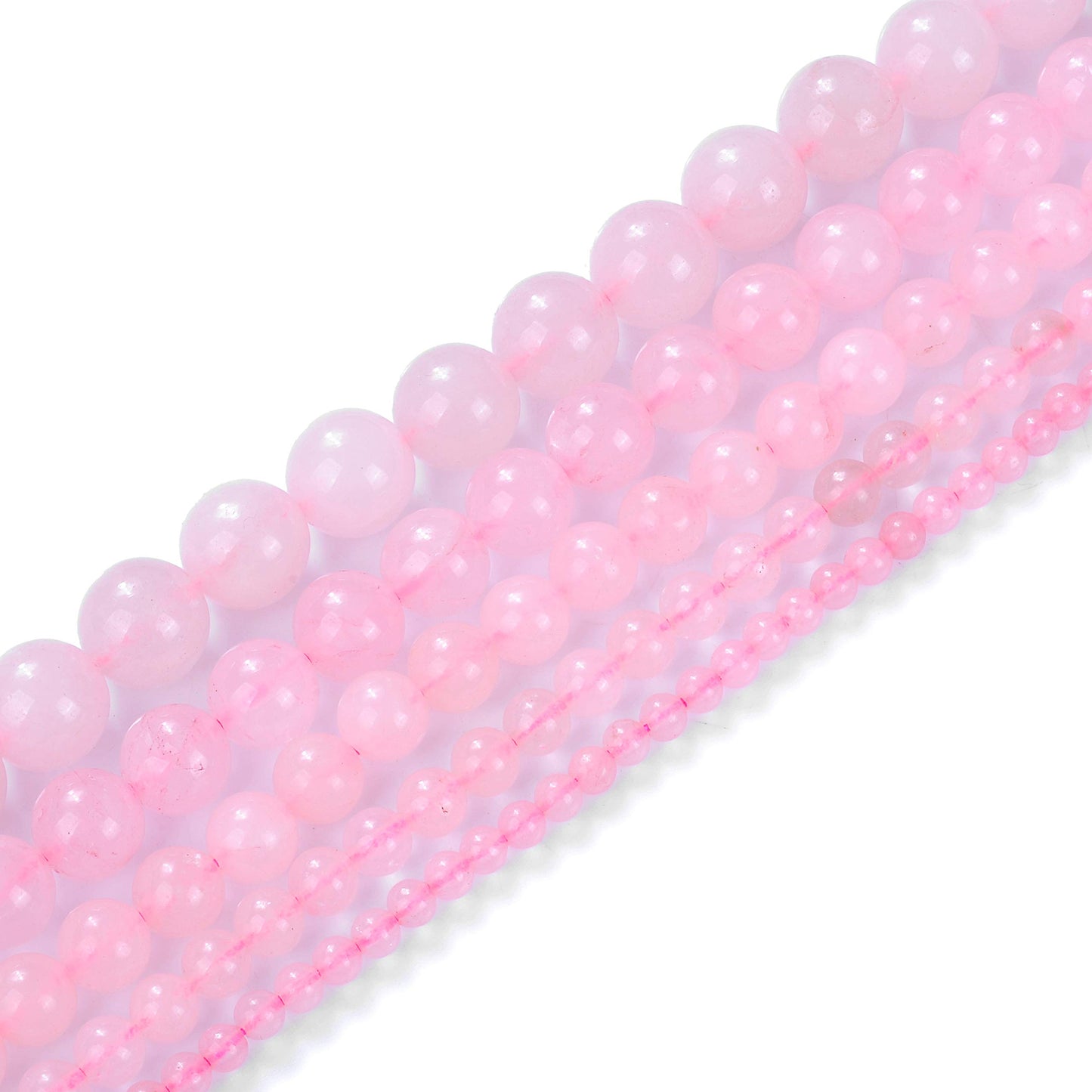 Natural Stone Beads 2mm Rose Quartz Gemstone Round Loose Beads Crystal Energy Stone Healing Power for Jewelry Making DIY,1 Strand 15"