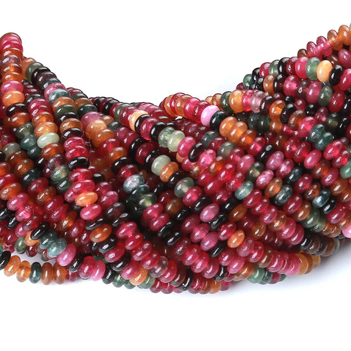2x4MM 150PCS Tourmaline Tube Rondelle Abacus Disk Spacer Loose Beads for Jewelry Making