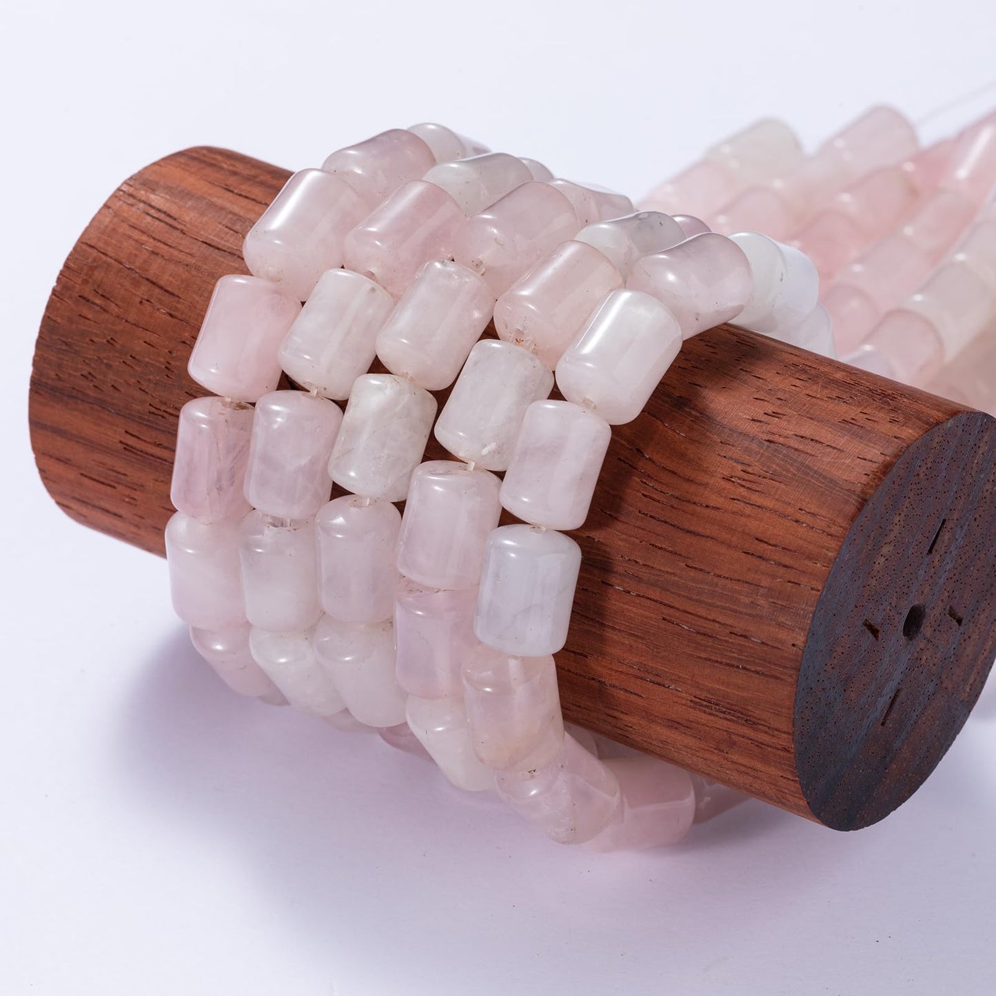 Natural Rose Quartz Crystal Cylinder Tube Beads 10x14mm 38cm/str Loose Semi Gemstone Stone Beads for Making Bracelets Necklace