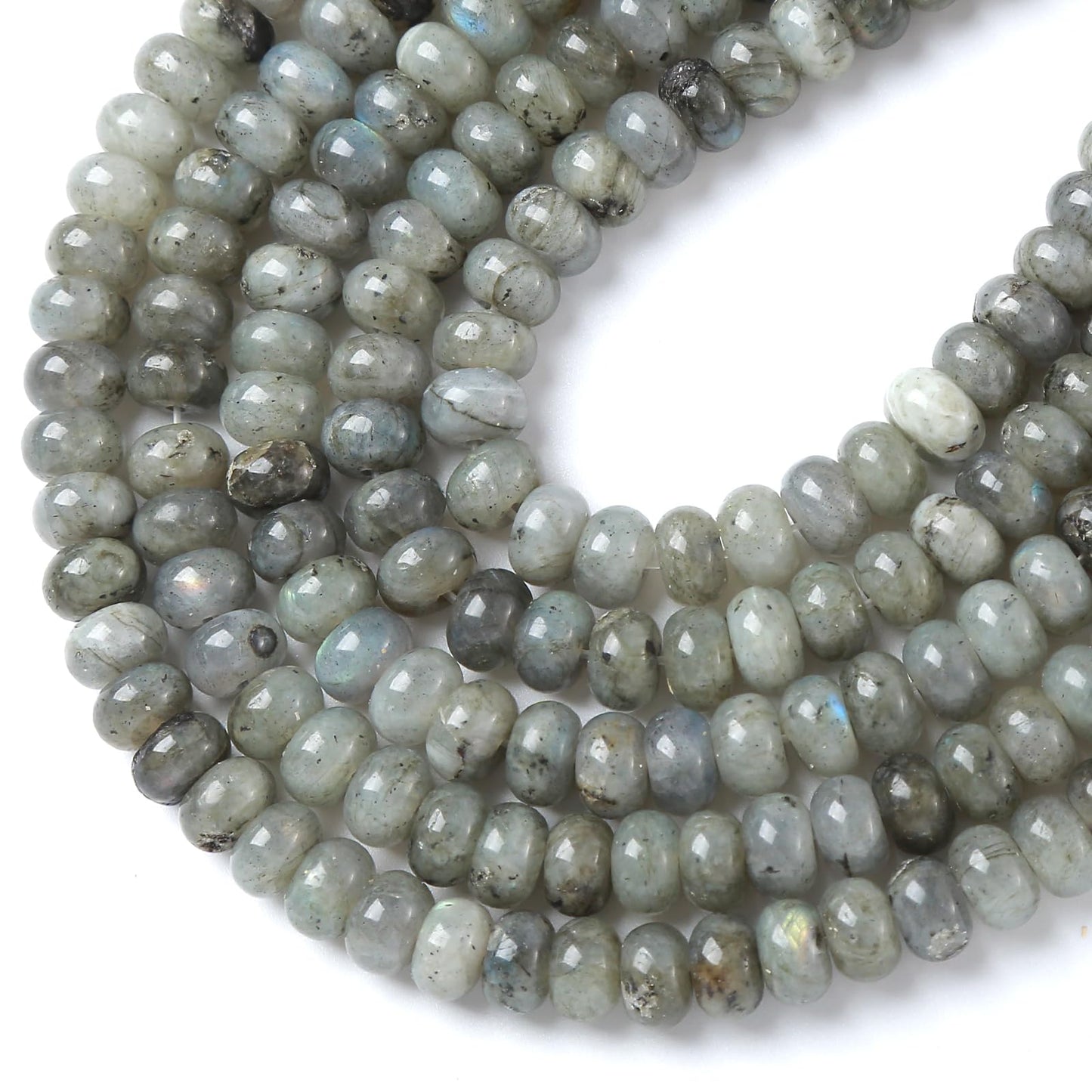 5x8MM 72PCS Labradorite Tube Rondelle Abacus Disk Spacer Loose Beads for Jewelry Making