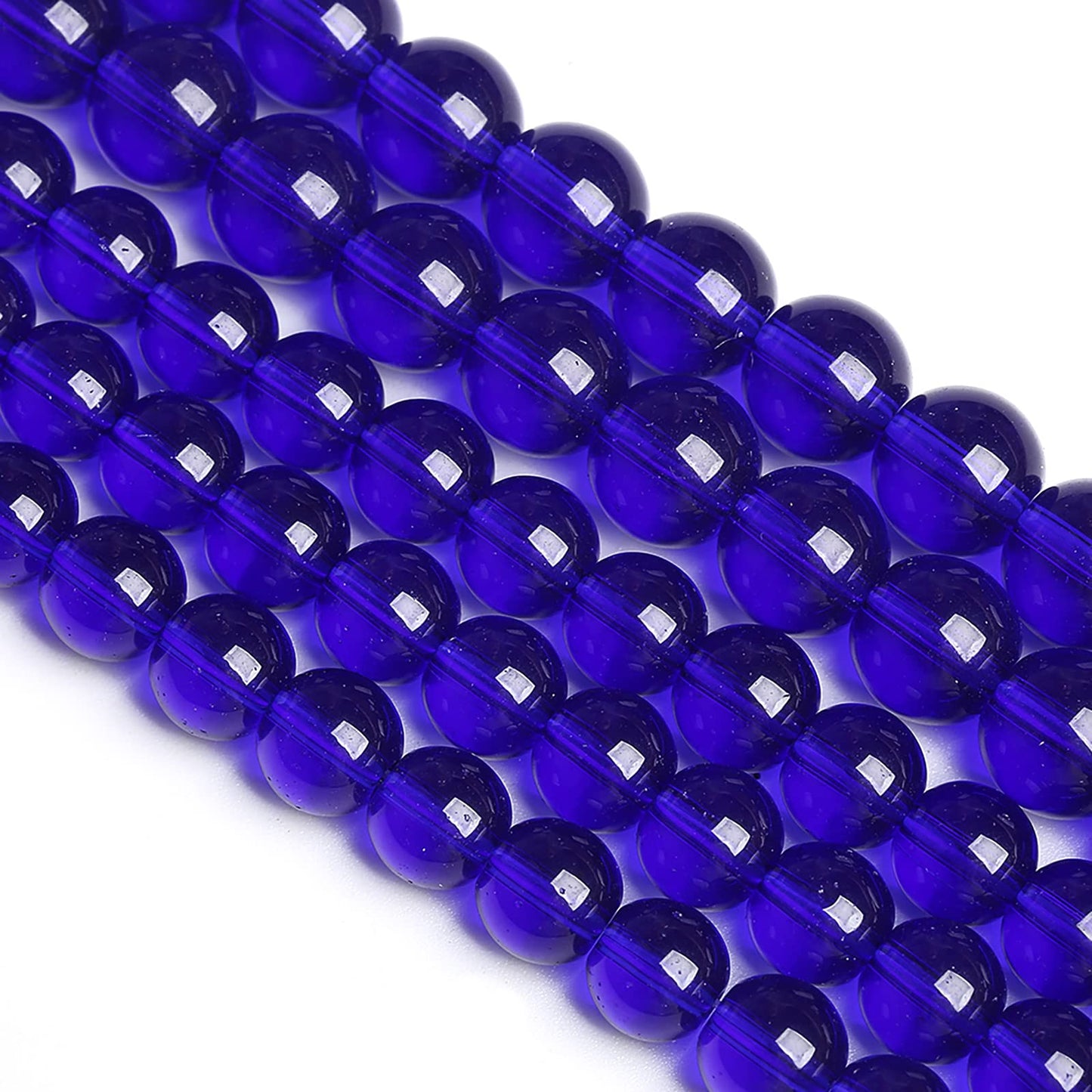 12MM 32PCS Blue Glass Loose Spacer Crystal Beads for Jewelry Making DIY Bracelet