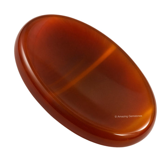 Amazing Gemstone Carnelian Onyx Worry Stone, Healing Crystals - Piedra Crystal Fidget for Gift, Meditation, Calming, Relaxation, Stress Relief