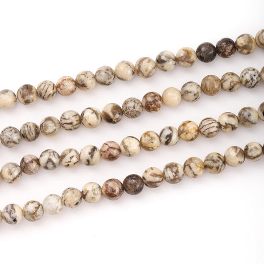 8mm 45pcs DIY Natural Feldspar Stone Beads Round Healing Crystal Gemstone Loose Beads for Jewelry Making Handmade Bracelet Necklace