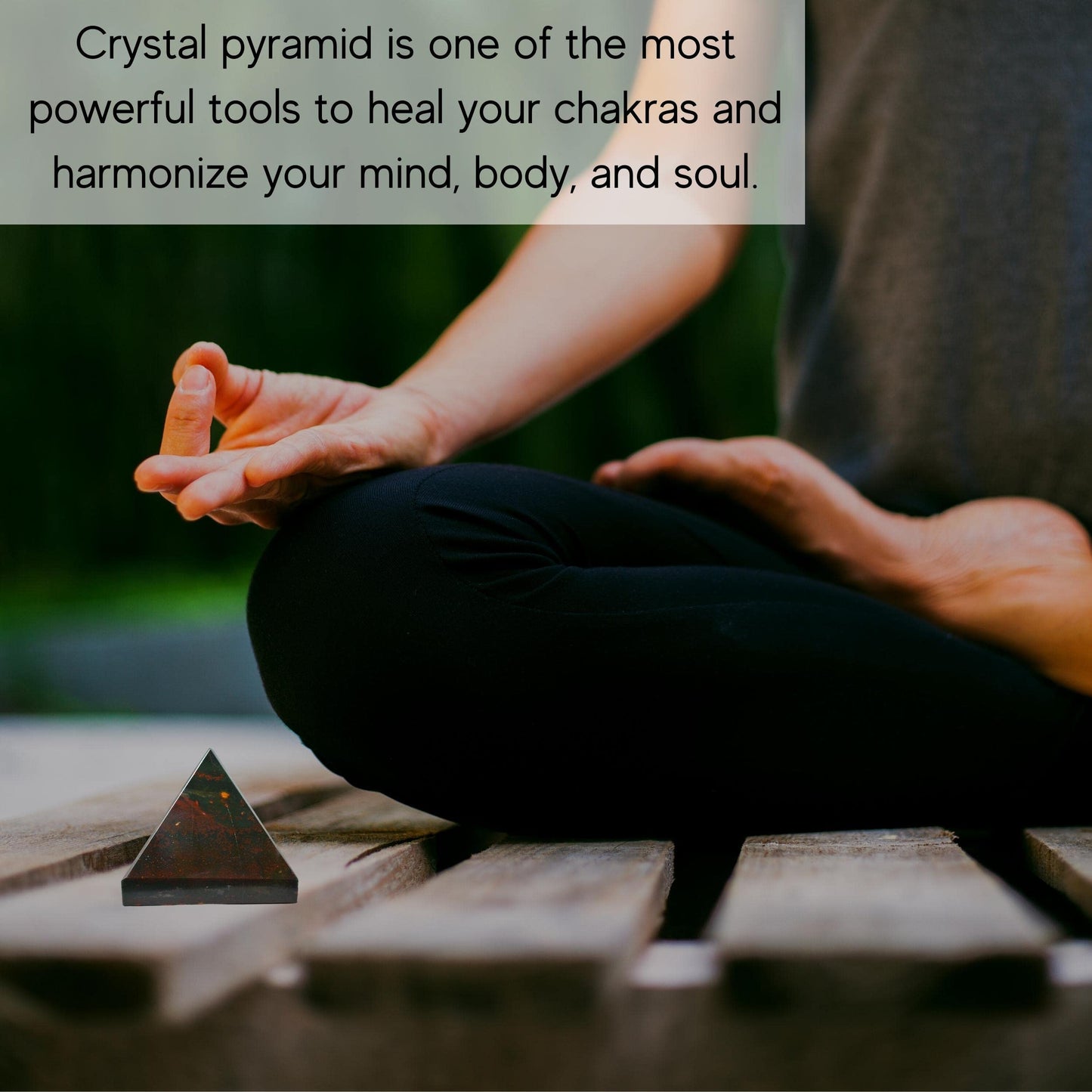 Amazing Gemstone Bloodstone Pyramid Crystal Healing Stones - 1" Great Pyramid Figurine of Natural Stone Pyramid for Meditation, Reiki, Chakra Balancing and Crystal Pyramids Grid