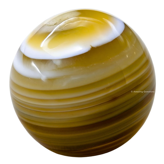 Amazing Gemstone Lace Agate Crystal Ball - 1" Inches Crystal Sphere Meditation Balls for Witchcraft and Decorative Balls - Crystals and Healing Stones Beginners Gift (Pack of 1)