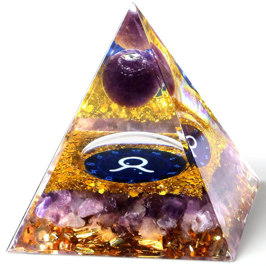 YATOJUZI 12 Zodiac Taurus Birthday Gifts for Women Men Healing Crystals Natural Amethyst Crystal Stones Gemstones Orgonite Chakra Reiki Lucky Energy Decor for Office Desk Decorations
