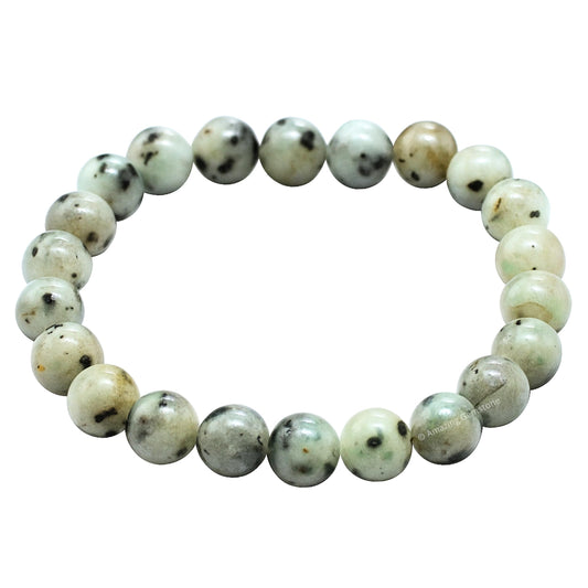 Amazing Gemstone Crystal Bracelet for Women Men's Gifts - Protection Healing Crystal Bracelet - 8mm Gemstone Beaded Stretchable Bracelet Pulseras Para Hombres Mujer Stocking Stuffers Mothers Day Gift (Kiwi Jasper)
