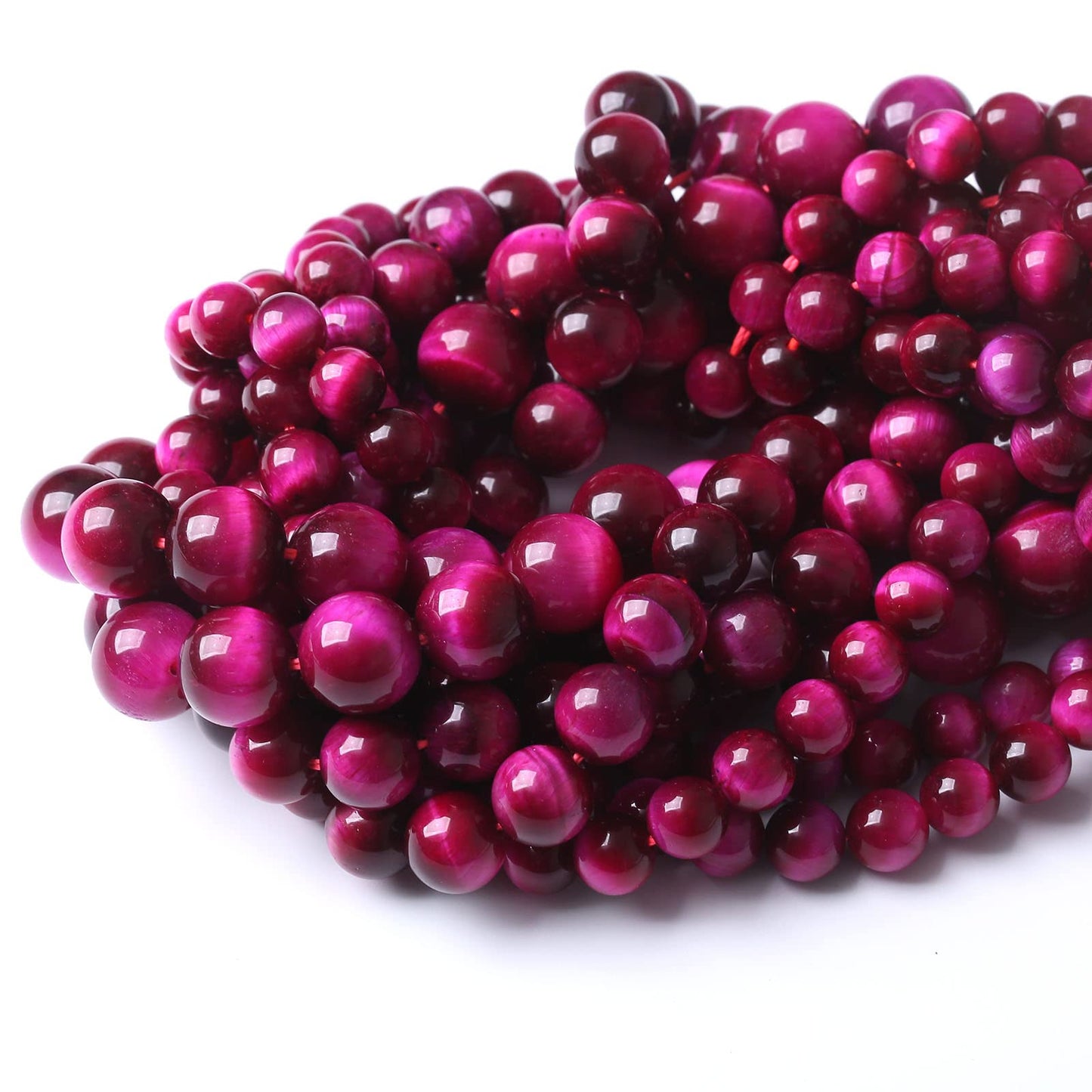 60PCS 6MM AAA Rose Red Tiger Eye Stone Beads Natural Gemstone Bead Crystal Healing Energy Jewelry Making DIY 15 inches