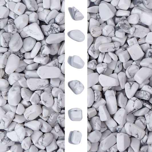 gemshan 2lb Natural White Rocks 7mm-9mm, River Rocks for Plants Succulents, Withe Stone Pebbles for Aquarium Vase Decoration