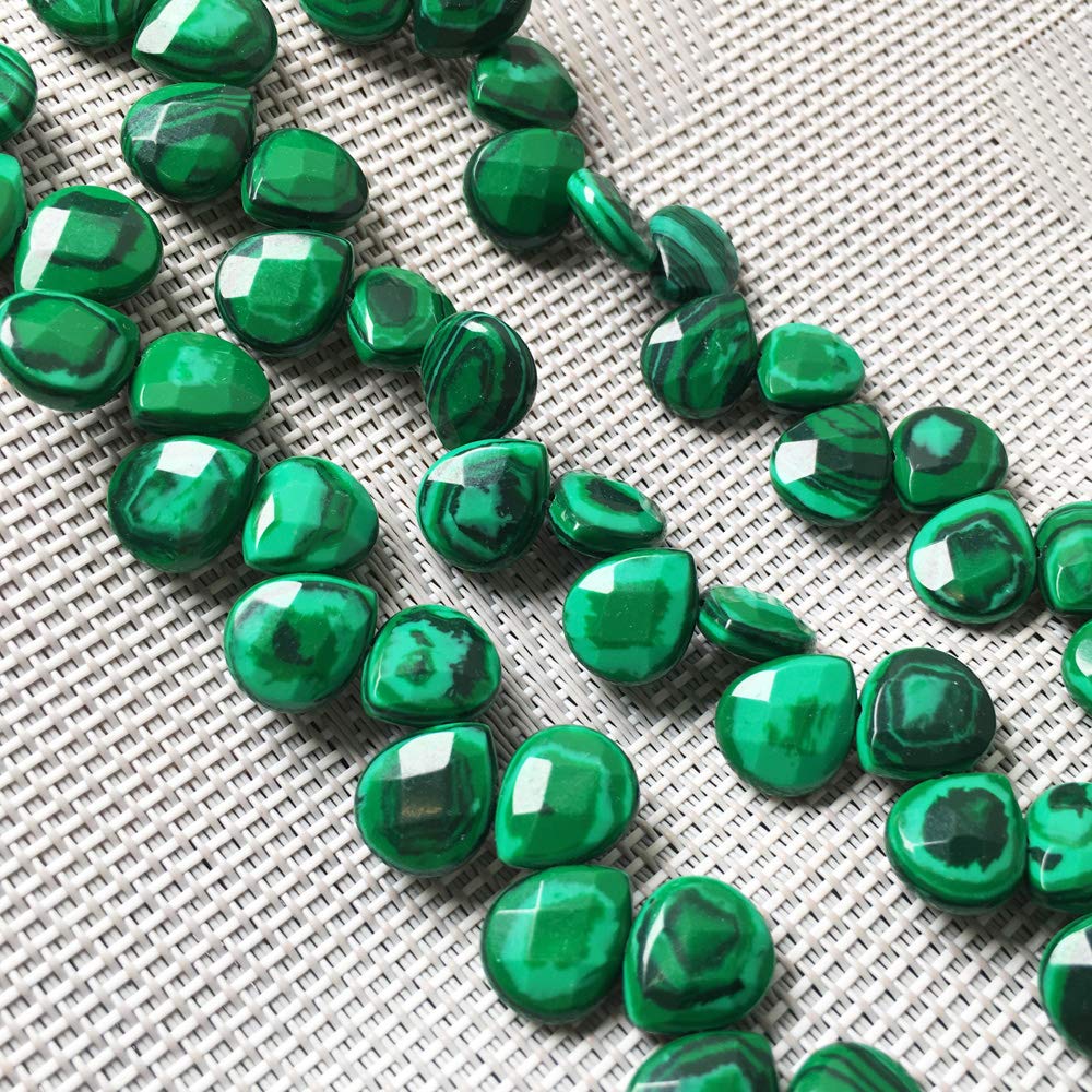Natural Stone Beads Water Drop Shape Faceted Malachite Loose Beads for Jewelry Making