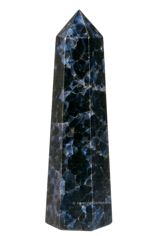 Amazing Gemstone Indigo Gabbro Crystal Towers - Natural Healing Crystal Point Obelisk for Reiki Healing and Crystal Grid (2" to 3" INCH)