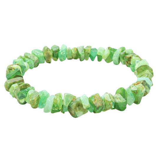 Amazing Gemstone Chips Bracelet (Chrysoprase Premium)