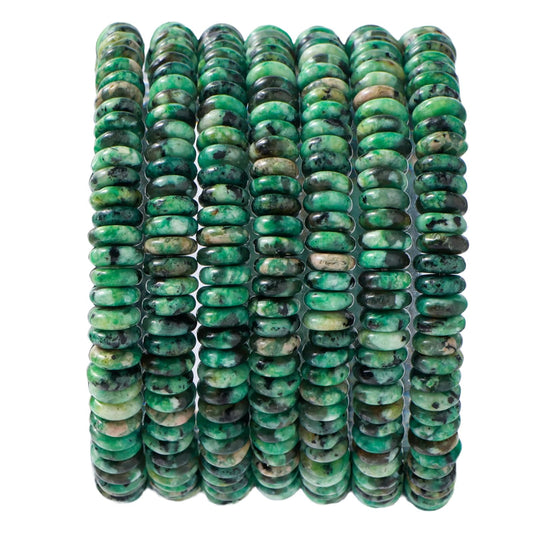 Natural African Turquoise Disk Stone Spacer Beads 6x2mm 38cm/str Flat Rondelle Loose Semi Gemstone Caps for Making Bracelets Necklace