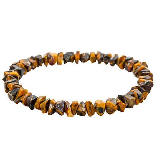 Amazing Gemstone Chips Bracelet (Tiger Eye)
