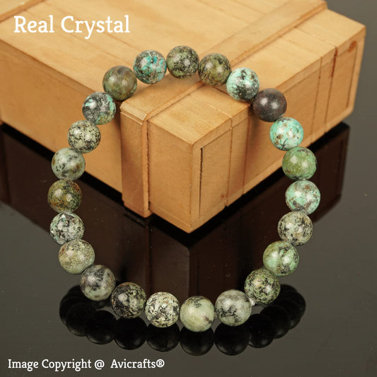 Avicrafts Turquoise Bracelet African Turquoise Jasper for Women Gift for Her Women Men Bracelet Yoga Bracelet